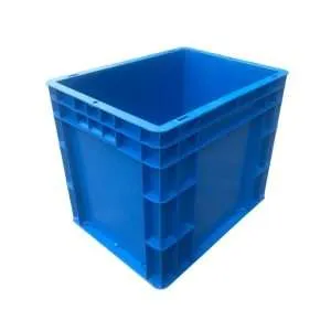 A blue 40*30*34cm Plastic Solid Bin
