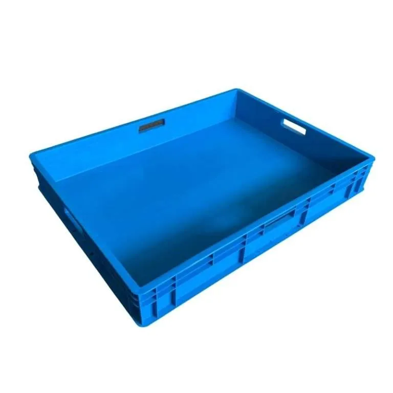 Un contenedor europeo grande azul de 80*60*12 cm