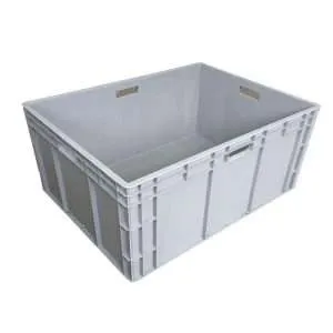 A grey 80*60*45cm Euro Stacking Crate