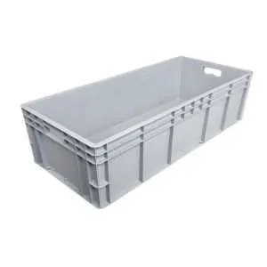 Un conteneur solide empilable gris de 90*40*23 cm