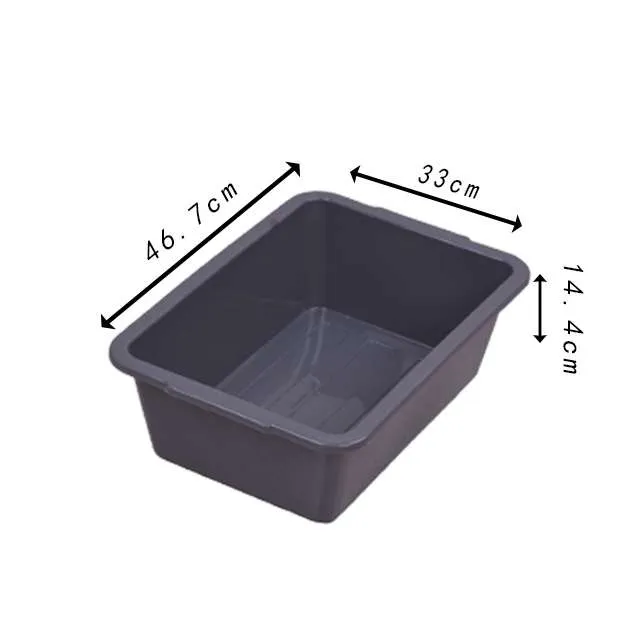 una bandeja de servicio de plástico gris