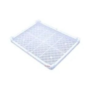une plaque en plastique blanche