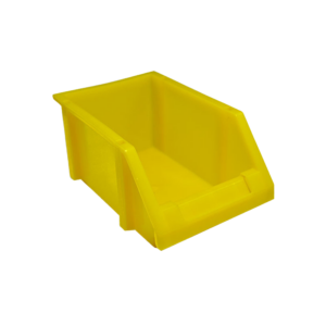 un bac de rangement jaune pour pièces