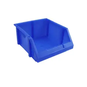 un bac de rangement bleu pour pièces