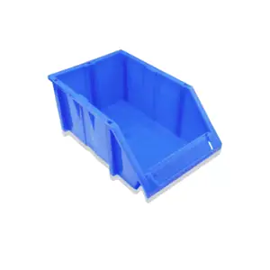 un contenedor de piezas azul
