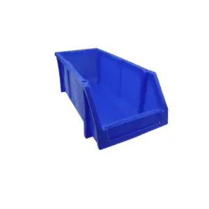 un contenedor de piezas azul