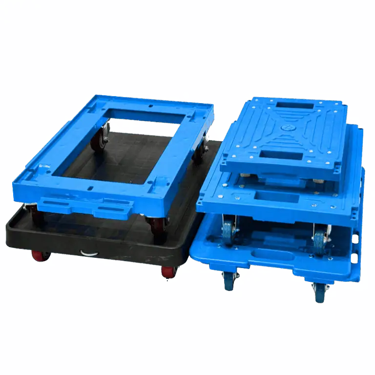 a group of dolly carts