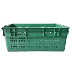 the long side of green stack nest container