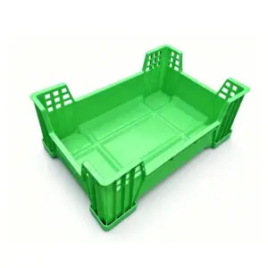 a green plastic mealworm rearing box